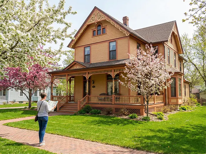Take a self-guided walking tour of Monticello's beautifully preserved 19th-century homes.